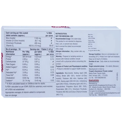 ovalife plus tablet 10's